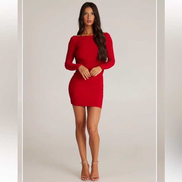 Melanie the label Kyla Red Reversible Mini Dress - Picture 4 of 10